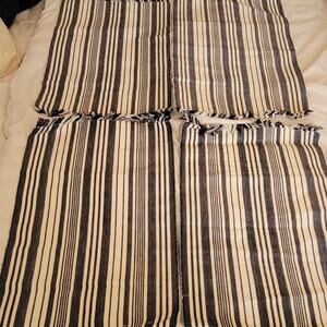 Sonoma Life + Styles Cotton Navy and White Striped Placemats Set of Four